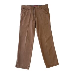 Coleman Men’s Canvas Utility Carpenter Relaxed Fit Pants Sz 32x30 Stretch Brown